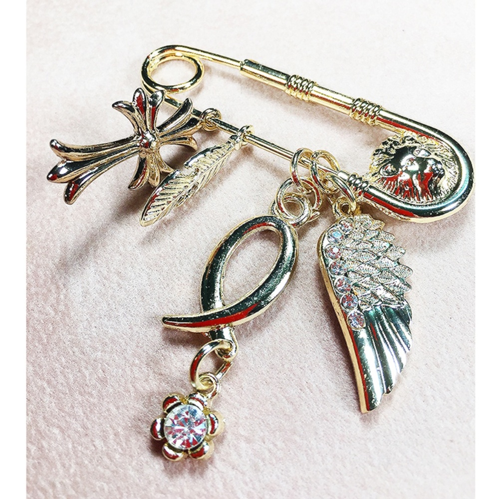 Black Gold Crystal Pin Bomber Varsity Jacket Coat - Picture 7 of 8